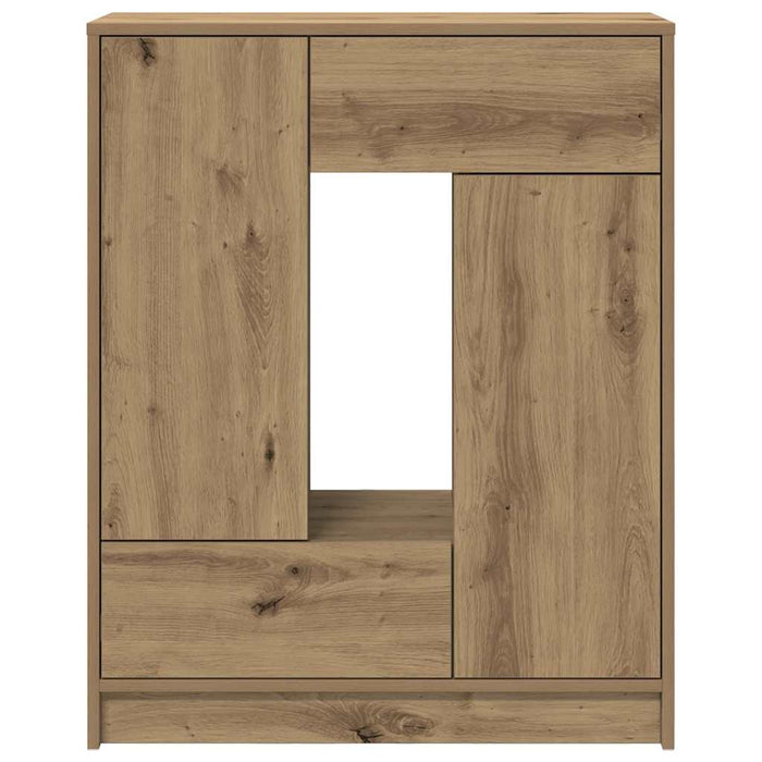 Credenza con Cassetti e Ante Rovere Artigianale 73x31x90 cm 861858