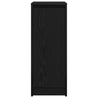 Scarpiera Rovere Nero 29,5x34x76 cm in Legno Multistrato 861860