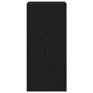 Scarpiera Rovere Nero 29,5x34x76 cm in Legno Multistrato 861860