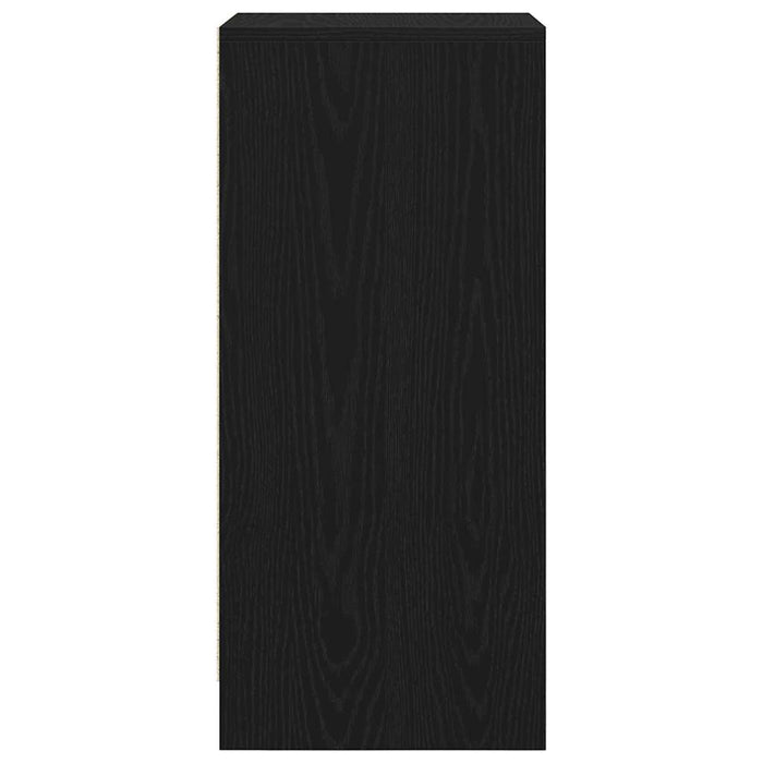 Scarpiera Rovere Nero 29,5x34x76 cm in Legno Multistrato 861860