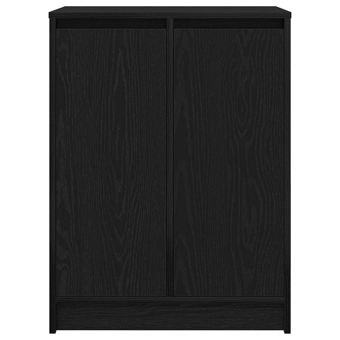 Scarpiera Rovere Nero 57x34x76 cm in Legno Multistrato 861869