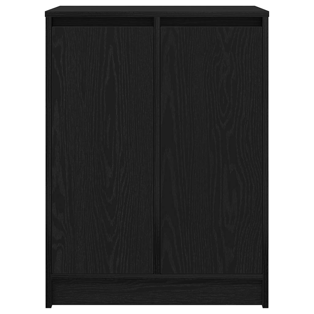 Scarpiera Rovere Nero 57x34x76 cm in Legno Multistrato