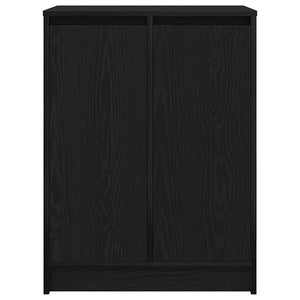 Scarpiera Rovere Nero 57x34x76 cm in Legno Multistrato