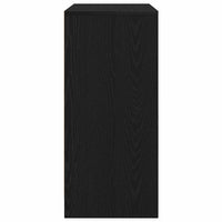 Scarpiera Rovere Nero 57x34x76 cm in Legno Multistrato 861869