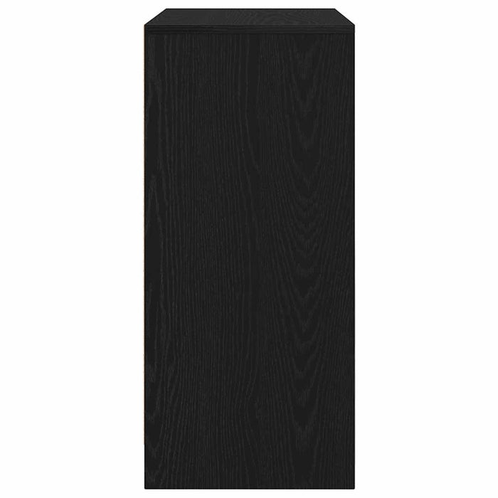 Scarpiera Rovere Nero 57x34x76 cm in Legno Multistrato 861869