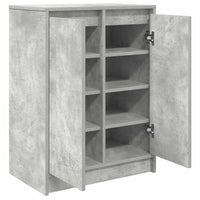 Scarpiera Grigio Cemento 57x34x76 cm in Legno Multistrato 861871