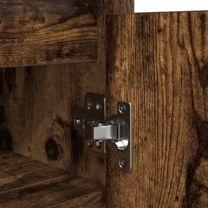 Scarpiera Rovere Fumo 57x34x76 cm in Legno Multistrato 861872