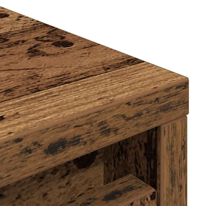 Scarpiera Legno Antico 57x34x76 cm in Legno Multistrato 861875