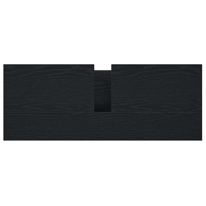 Mobile Lavabo da Bagno con Cassetti Rovere Nero 90x34,5x60 cm