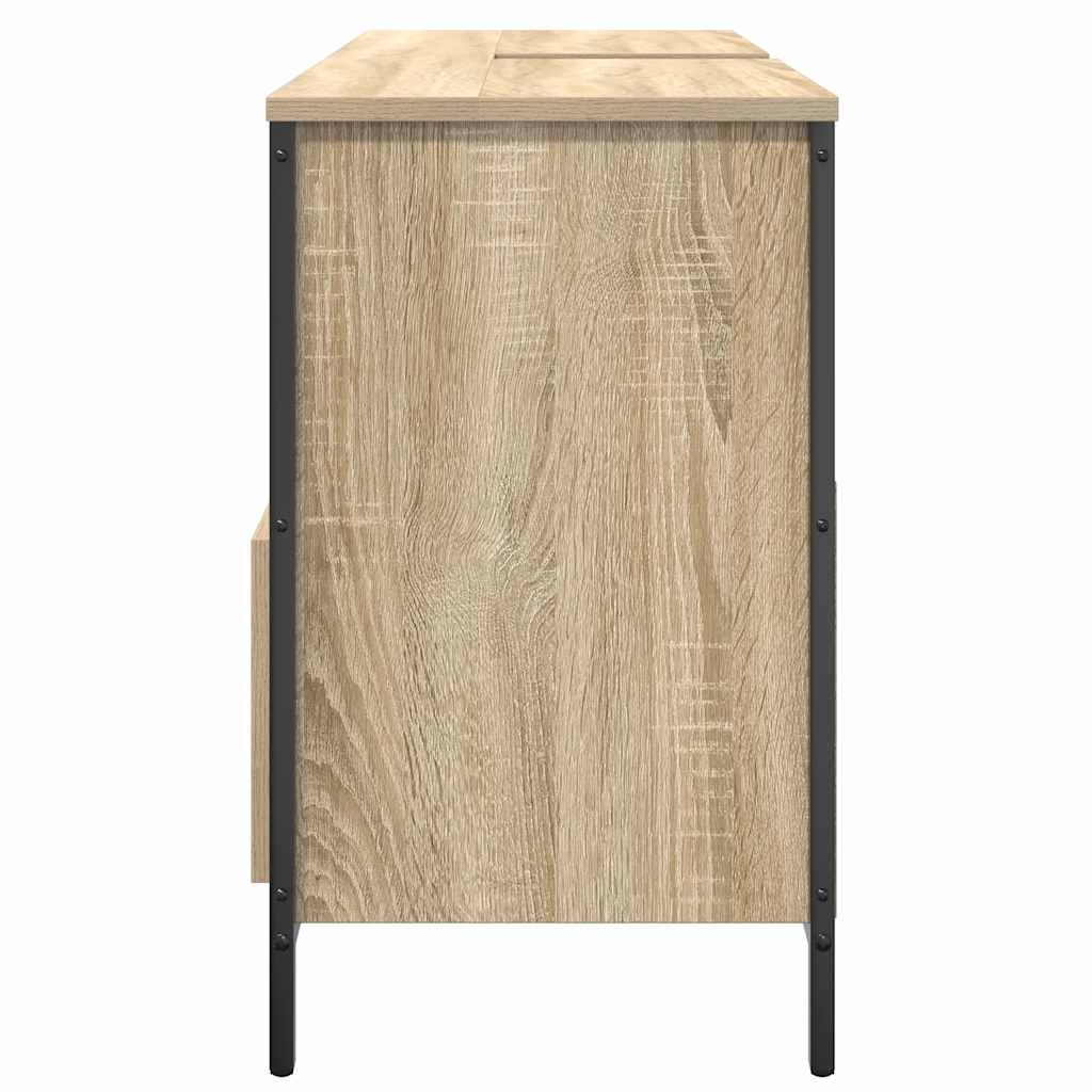 Mobile Lavabo da Bagno con Cassetti Rovere Sonoma 90x34,5x60 cm 861878