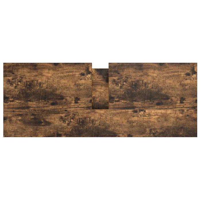 Mobile Lavabo da Bagno con Cassetti Rovere Fumo 90x34,5x60 cm 861879