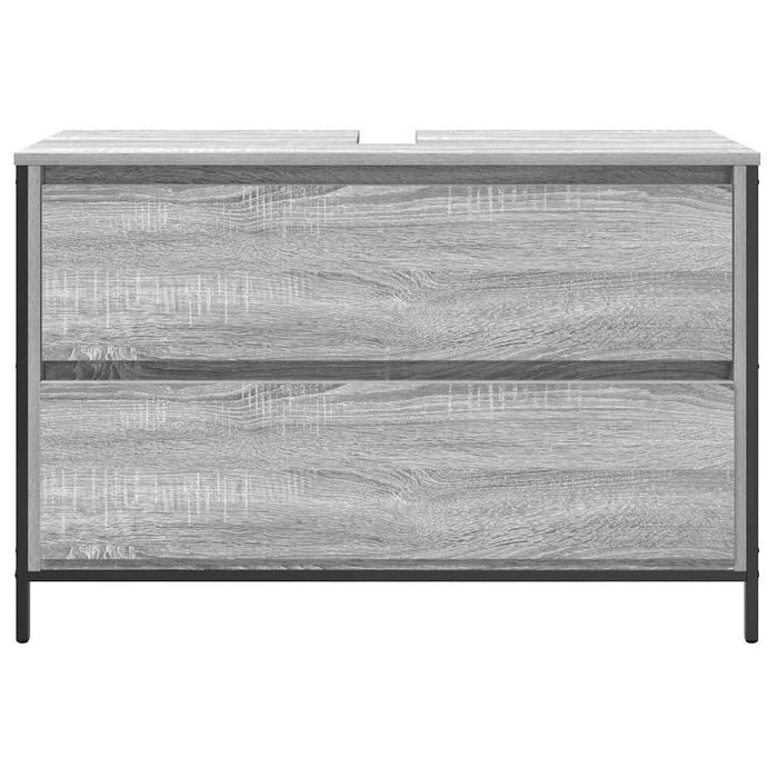 Mobile Lavabo da Bagno con Cassetti Grigio Sonoma 90x34,5x60 cm 861880