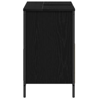 Mobile Lavabo da Bagno-Armadietto da bagno con Cassetti Rovere Nero 60x34,5x60 cm
