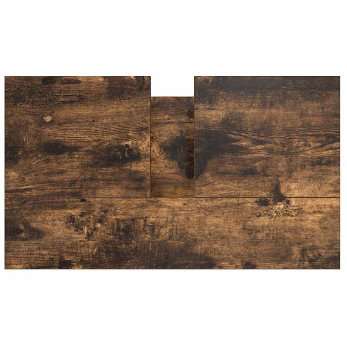 vidaXL Mobile Lavabo da Bagno con Cassetti Rovere Fumo 60x34,5x60 cm