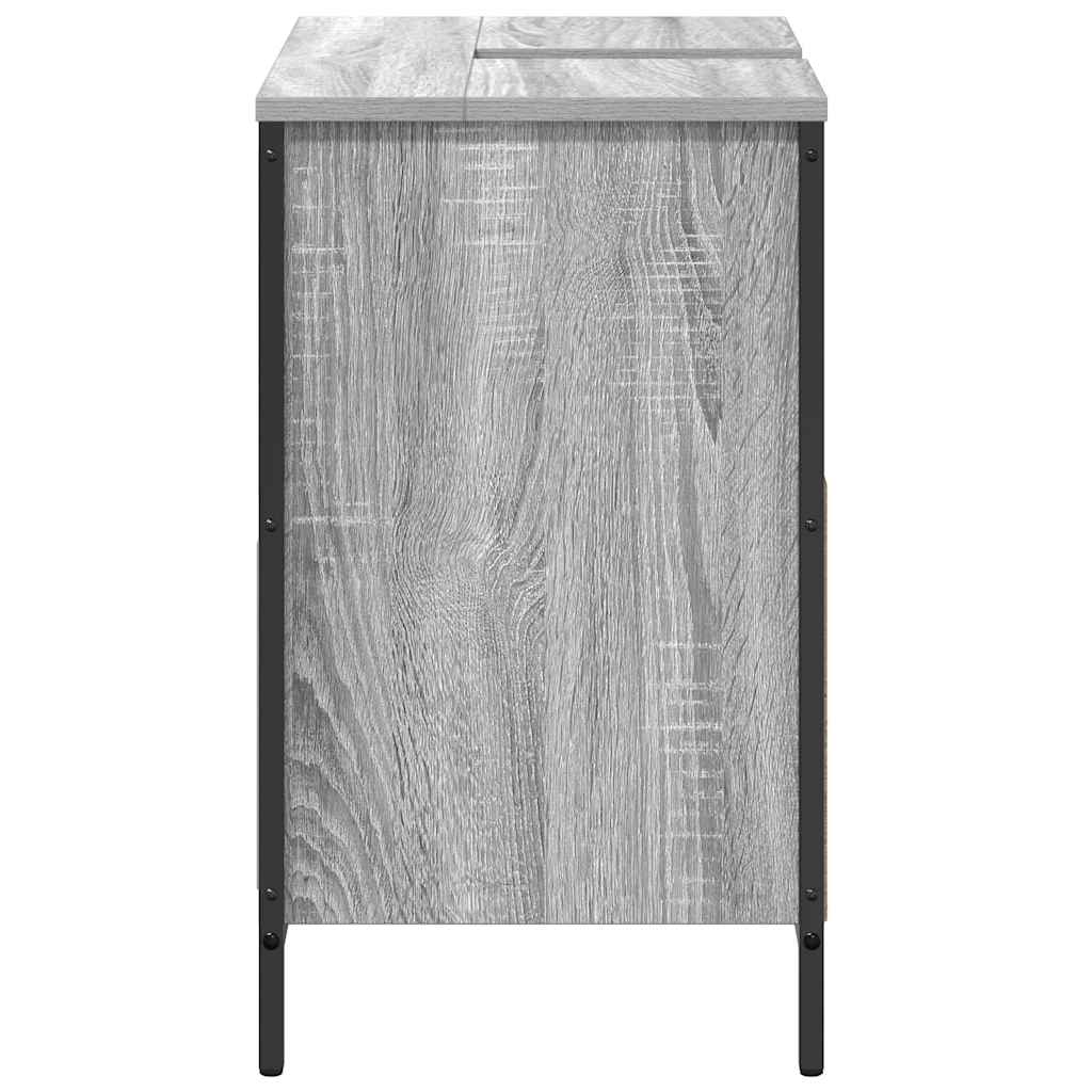 Mobile Lavabo da Bagno con Cassetti Grigio Sonoma 60x34,5x60 cm 861885