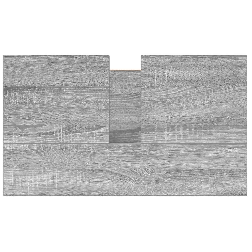 vidaXL Mobile Lavabo da Bagno con Cassetti Grigio Sonoma 60x34,5x60 cm