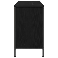 Mobile Lavabo con Cassetti Rovere Nero 90x34,5x60 cm 861887