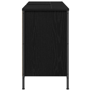 Mobile Lavabo con Cassetti Rovere Nero 90x34,5x60 cm 861887