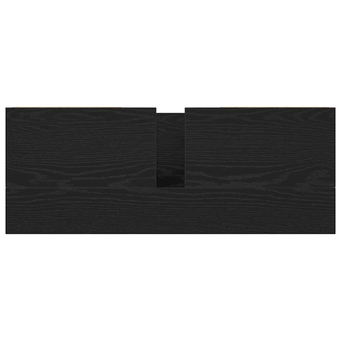 Mobile Lavabo con Cassetti Rovere Nero 90x34,5x60 cm 861887