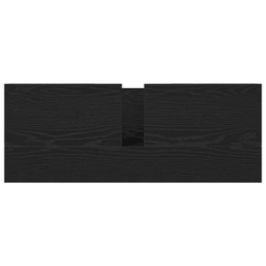 vidaXL Mobile Lavabo con Cassetti Rovere Nero 90x34,5x60 cm