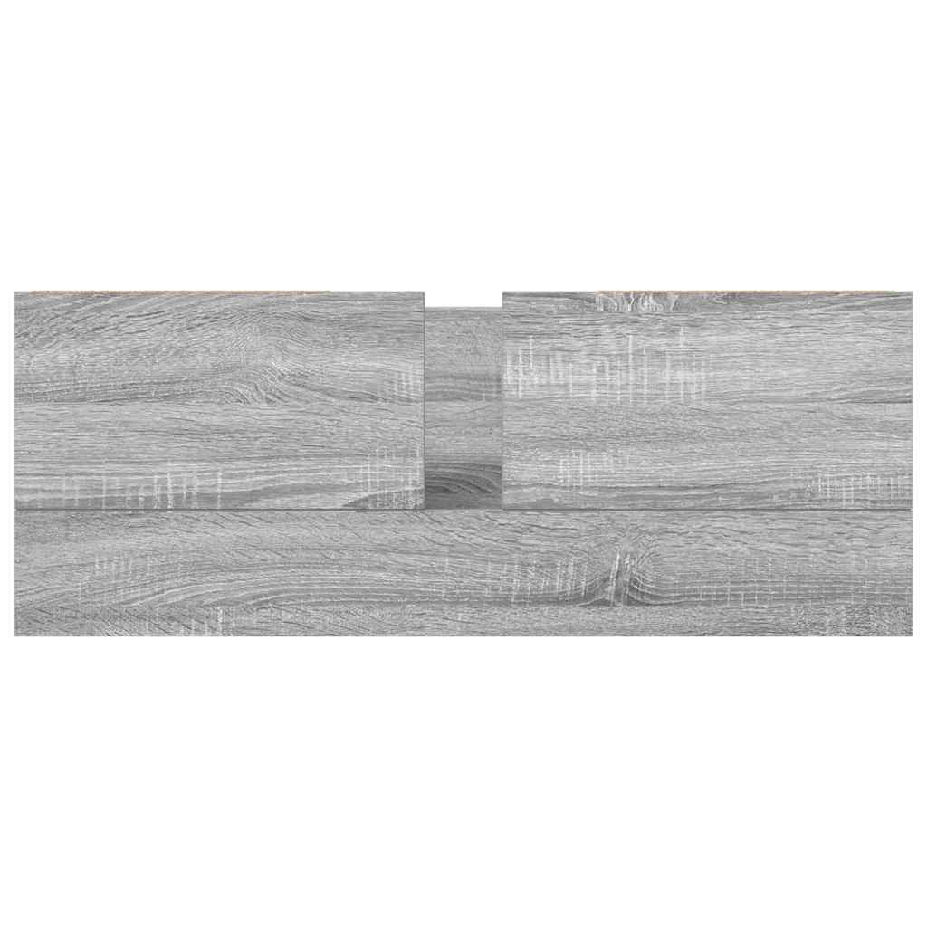 vidaXL Mobile Lavabo con Cassetti Grigio Sonoma 90x34,5x60 cm