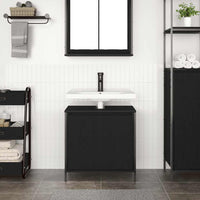Mobile Lavabo da Bagno Nero 60x34,5x60 cm 861892