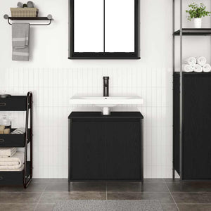 Mobile Lavabo da Bagno Nero 60x34,5x60 cm 861892