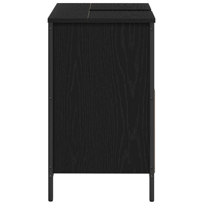 Mobile Lavabo da Bagno Nero 60x34,5x60 cm 861892