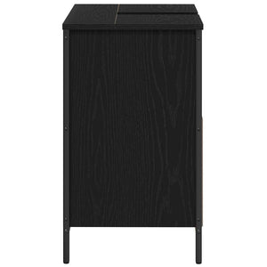Mobile Lavabo da Bagno-Armadietto da bagno Nero 60x34,5x60 cm
