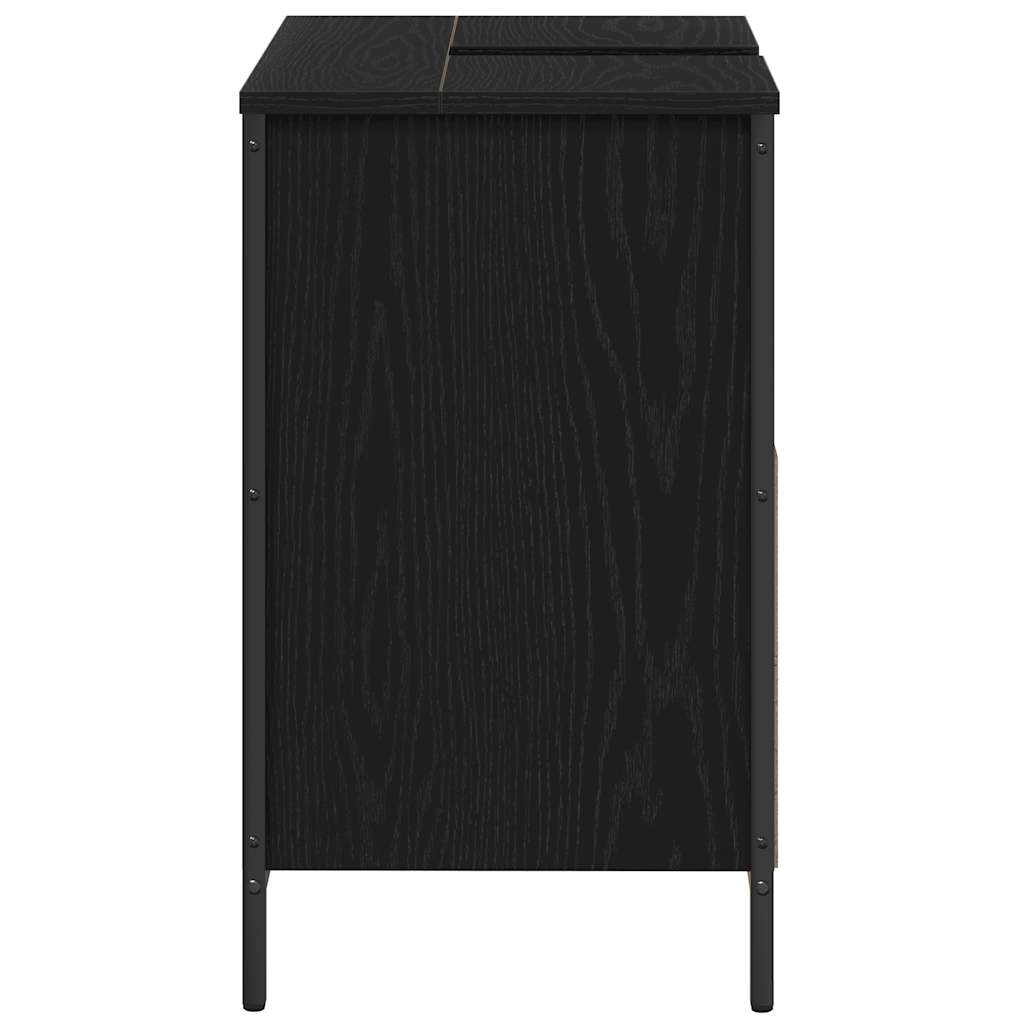 vidaXL Mobile Lavabo da Bagno Nero 60x34,5x60 cm
