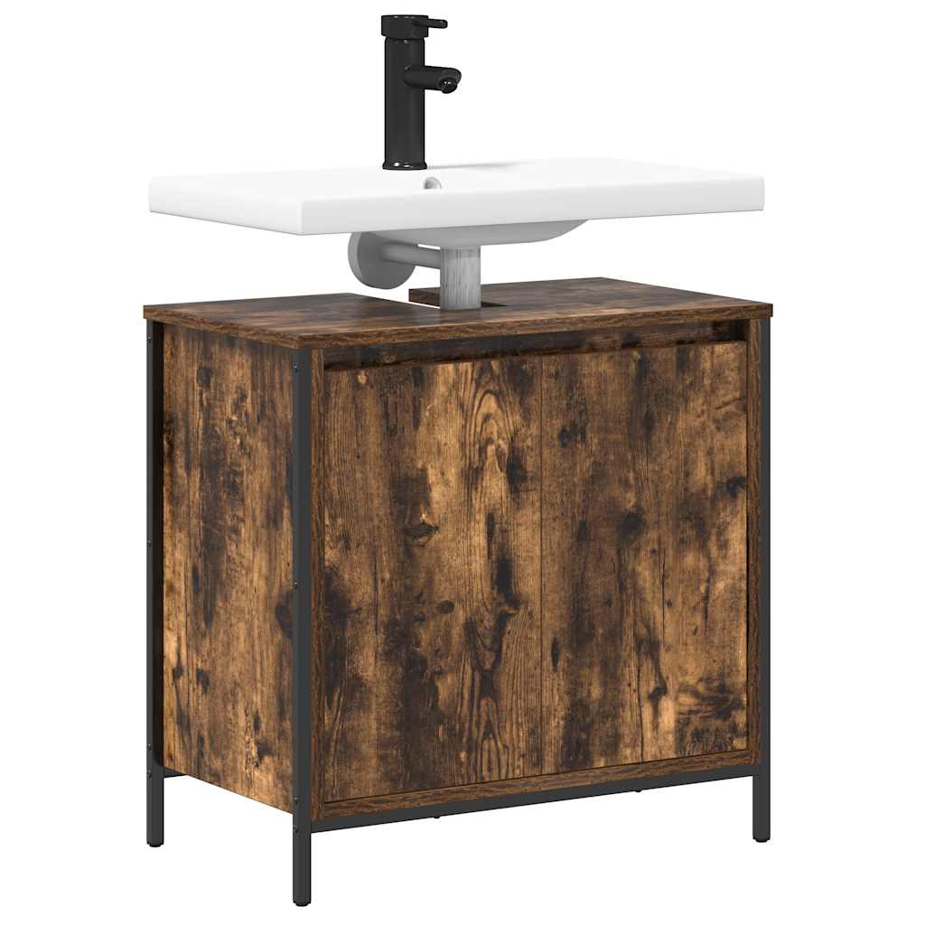 Mobile Lavabo da Bagno Rovere Fumo 60x34,5x60 cm