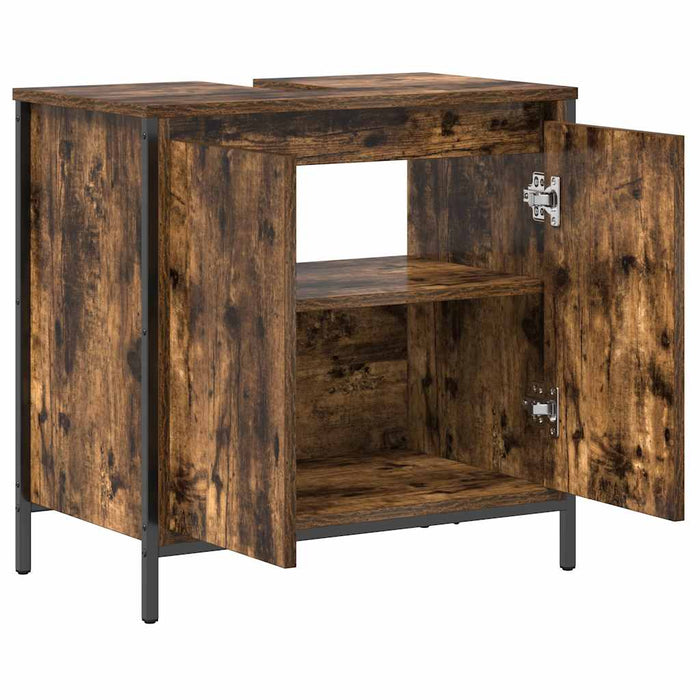 Mobile Lavabo da Bagno Rovere Fumo 60x34,5x60 cm 861894