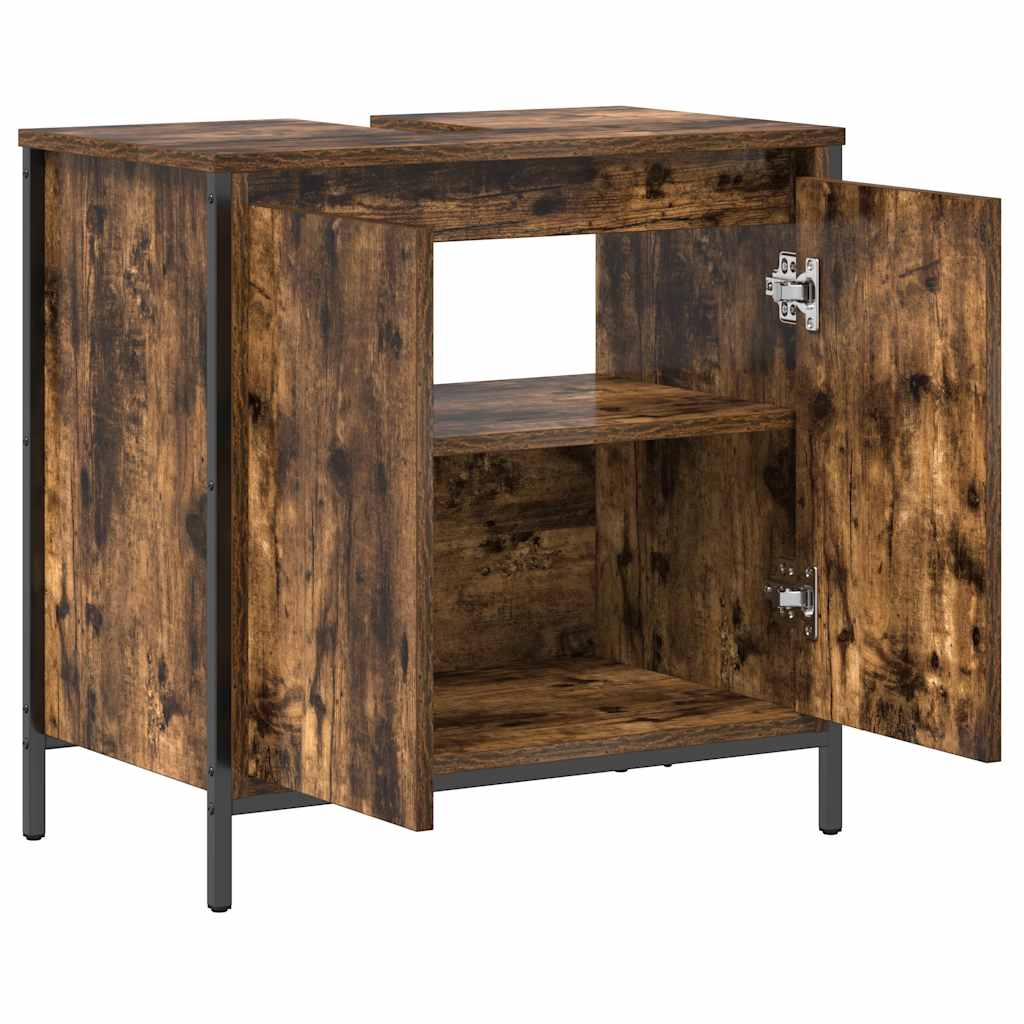 Mobile Lavabo da Bagno Rovere Fumo 60x34,5x60 cm