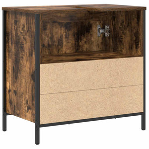 Mobile Lavabo da Bagno Rovere Fumo 60x34,5x60 cm 861894