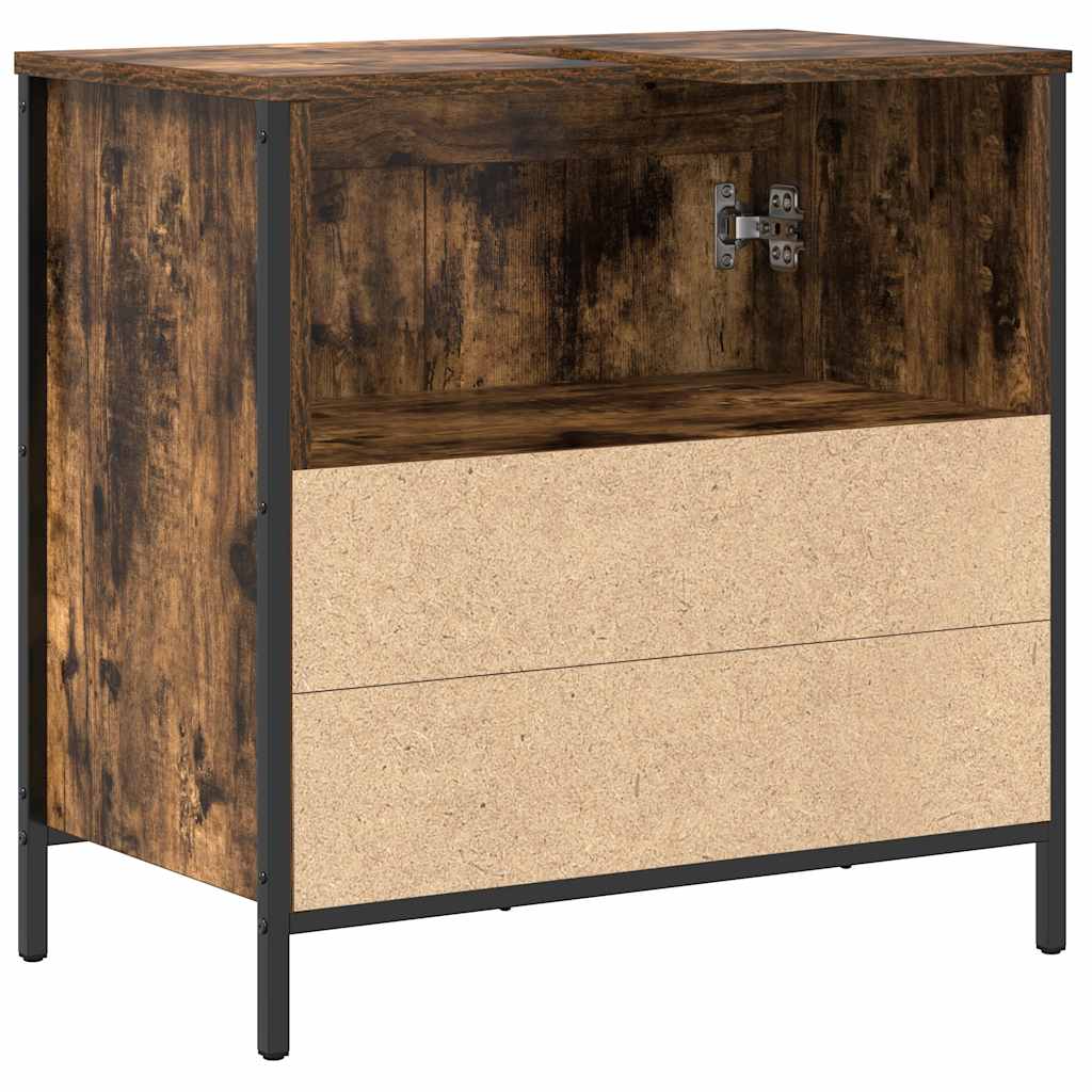 Mobile Lavabo da Bagno Rovere Fumo 60x34,5x60 cm