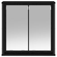 Pensile da Bagno con Specchio Rovere Nero 60x21x60 cm 861897