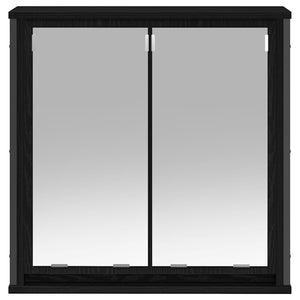 Pensile da Bagno con Specchio Rovere Nero 60x21x60 cm 861897