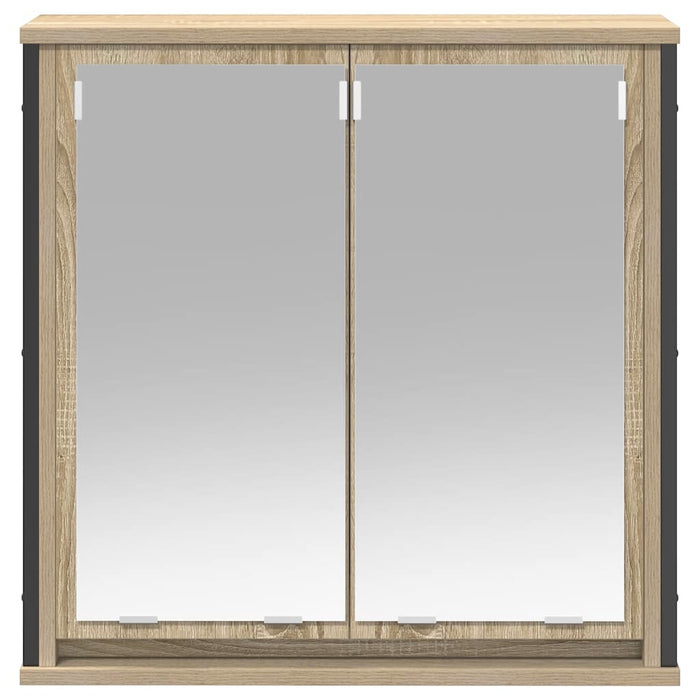 Pensile da Bagno con Specchio Rovere Sonoma 60x21x60 cm 861898