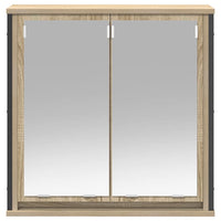 vidaXL Pensile da Bagno con Specchio Rovere Sonoma 60x21x60 cm