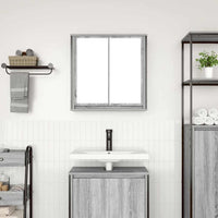 Pensile da Bagno con Specchio-Mobile bagno con specchio Grigio Sonoma 60x21x60 cm