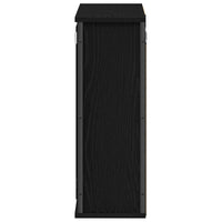 Pensile da Bagno con Specchio Rovere Nero 50x21x60 cm 861902