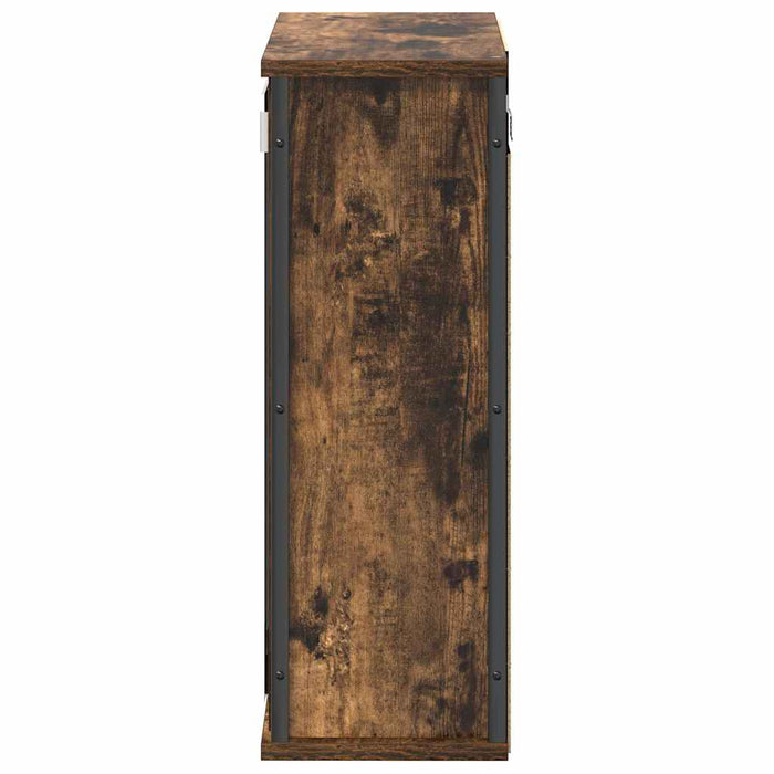 Pensile da Bagno con Specchio-Mobile bagno con specchio Rovere Fumo 50x21x60 cm