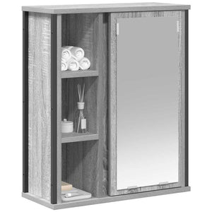 Pensile da Bagno con Specchio Grigio Sonoma 50x21x60 cm 861905