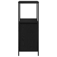 Mobile da Bagno con Ripiani Rovere Nero 36x35x95 cm