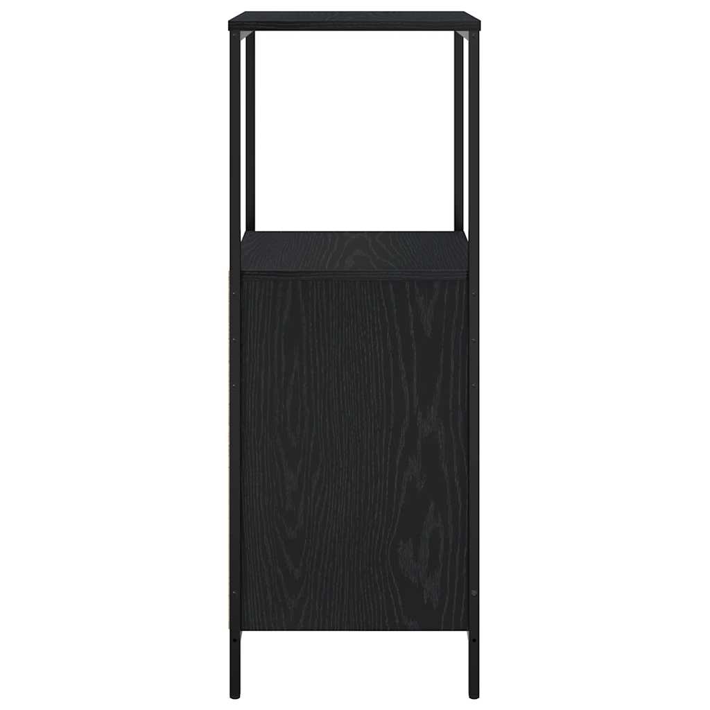 Mobile da Bagno con Ripiani Rovere Nero 36x35x95 cm 861912
