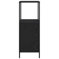 Mobile da Bagno con Ripiani Rovere Nero 36x35x95 cm 861912