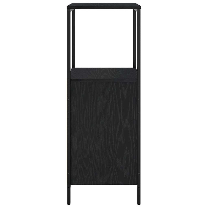 Mobile da Bagno con Ripiani Rovere Nero 36x35x95 cm
