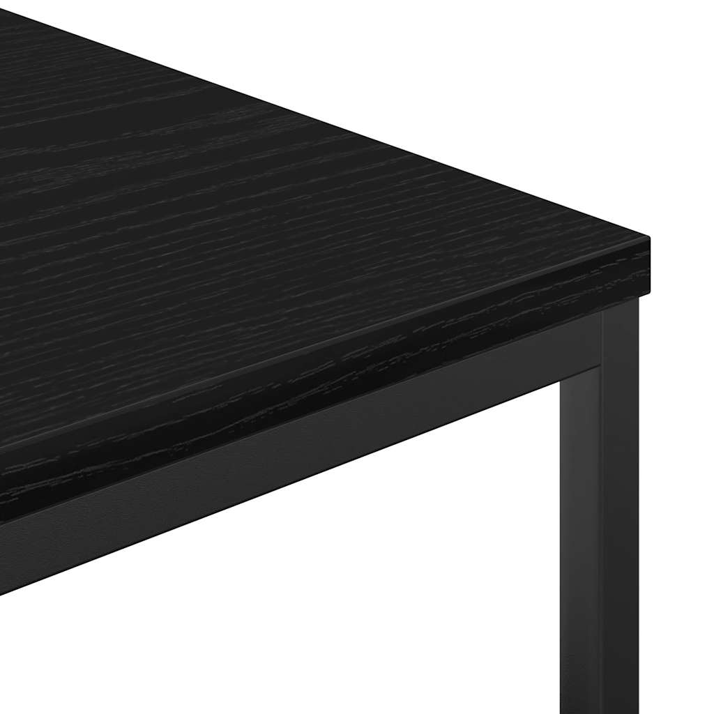 vidaXL Mobile da Bagno con Ripiani Rovere Nero 76,5x35x95 cm