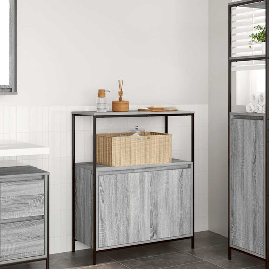 Mobile da Bagno con Ripiani Grigio Sonoma 76,5x35x95 cm 861920