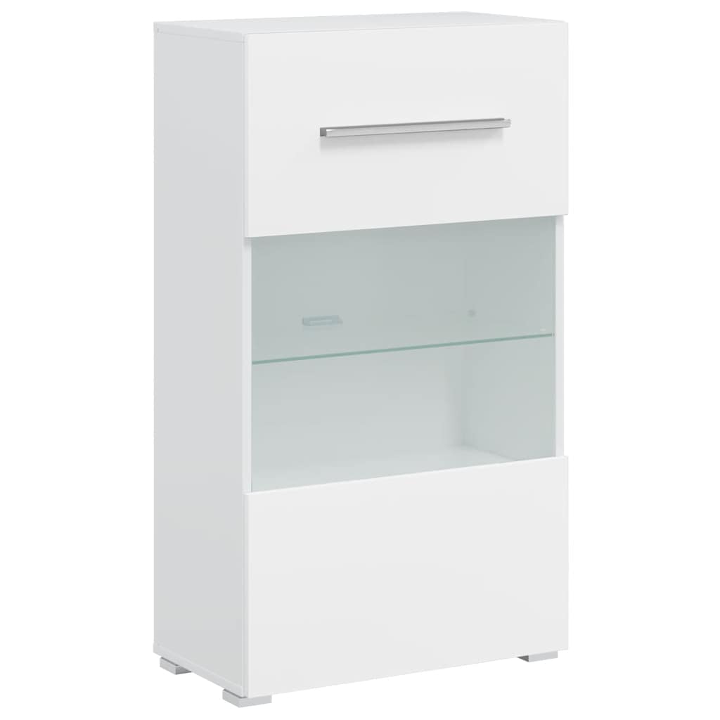 Unità TV 5 pz con Illuminazione a LED Bianco Opaco Truciolato 3324229